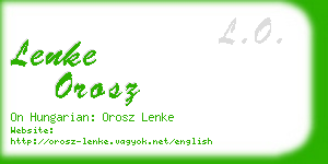 lenke orosz business card